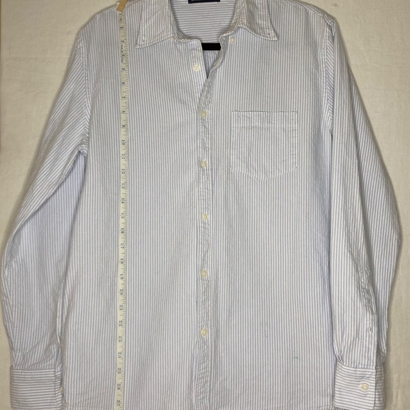 Brandy Melville Women's Button up Top, One Size, Blue & White Stripe - Picture 9 of 9